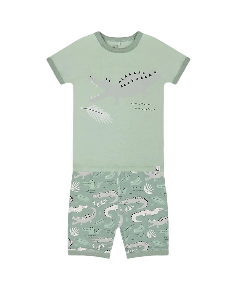 Deux par Deux Boys' Organic Cotton Two-Piece Short Pajama Set - Little Kid, Big Kid
