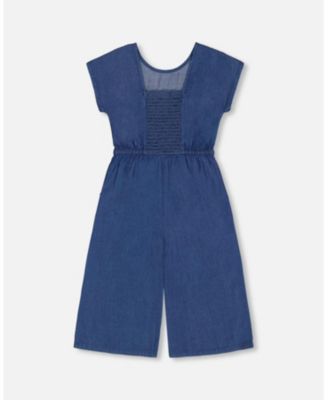 Girls' Chambray Jumpsuit - Little Kid