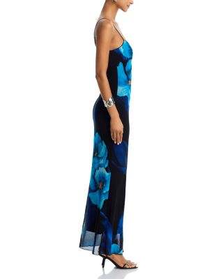 Floral Mesh Maxi Dress - Exclusive 