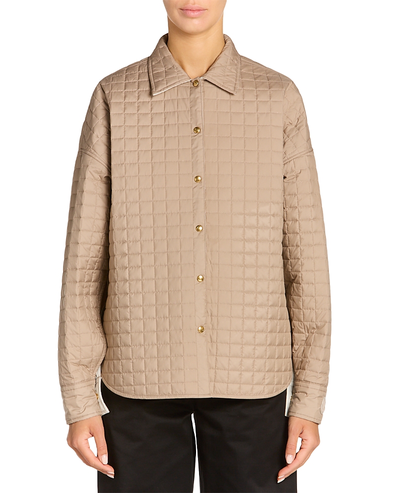 Moncler Reversible Quilted Shirt Jacket In Neutral