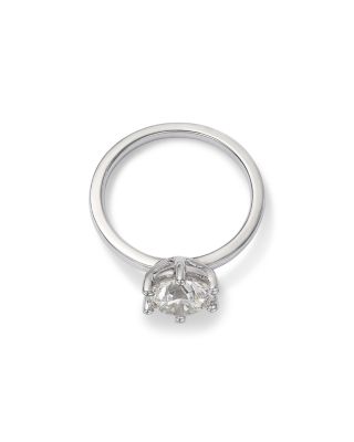 Certified Lab Grown Round Diamond Engagement Ring in 18K White Gold, 2.0 tcw