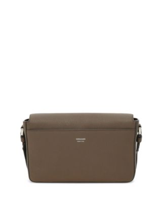 Double Gancini Leather Shoulder Bag