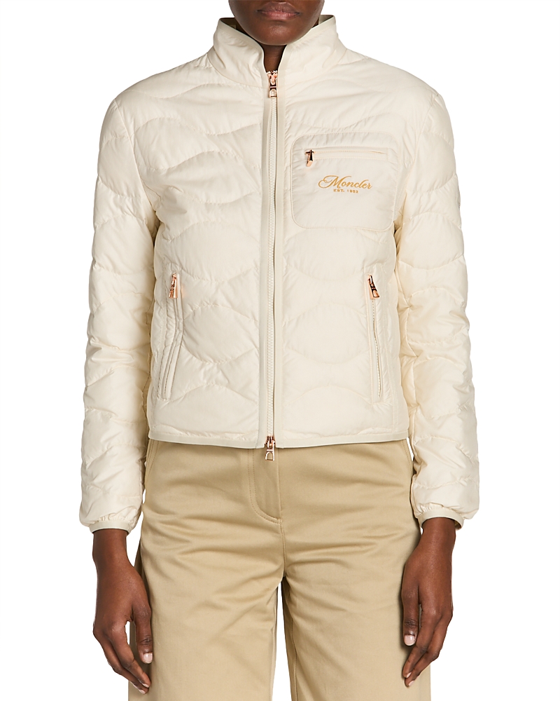 Moncler Tegea Wave-quilted Short Down Jacket