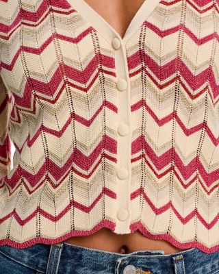 Alec Chevron Knit Cardigan