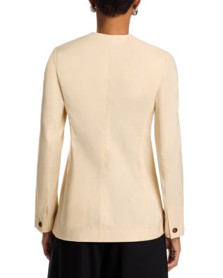 Roslyn Linen Collarless Blazer