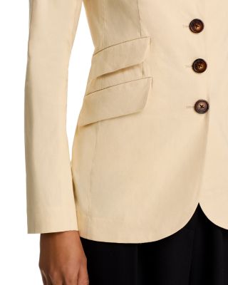Roslyn Linen Collarless Blazer
