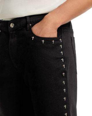 Skinny Jeans in Black Cross 