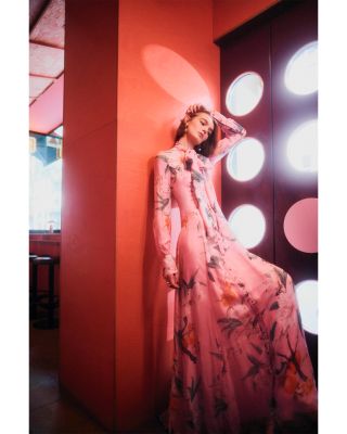 Lilith Tie Neck Maxi Dress