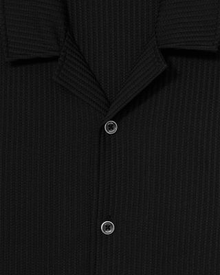 Relaxed Fit Textured Short Sleeve Camp Shirt