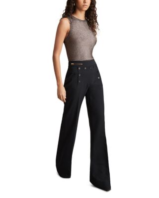 Sidney Wide Leg Button Detail Trousers