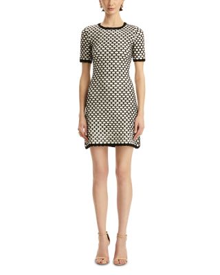Oscar de la Renta - Honey Comb Sequined Knit Dress