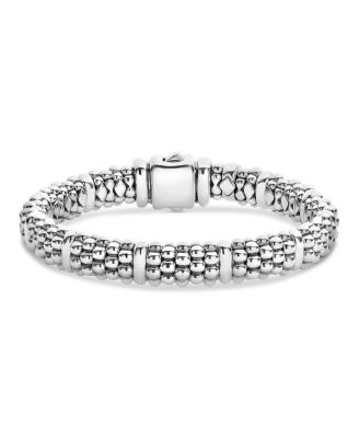 Sterling Silver Caviar Beaded Rope Bracelet