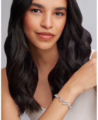 Sterling Silver Signature Caviar Mixed Link Bracelet