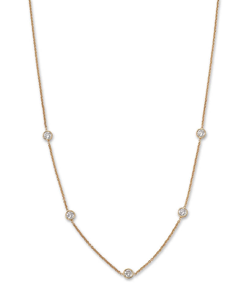 Bloomingdale's Fine Collection Diamond Bezel Station Necklace In 14k Yellow Gold, 1.5 Ct. T. W.