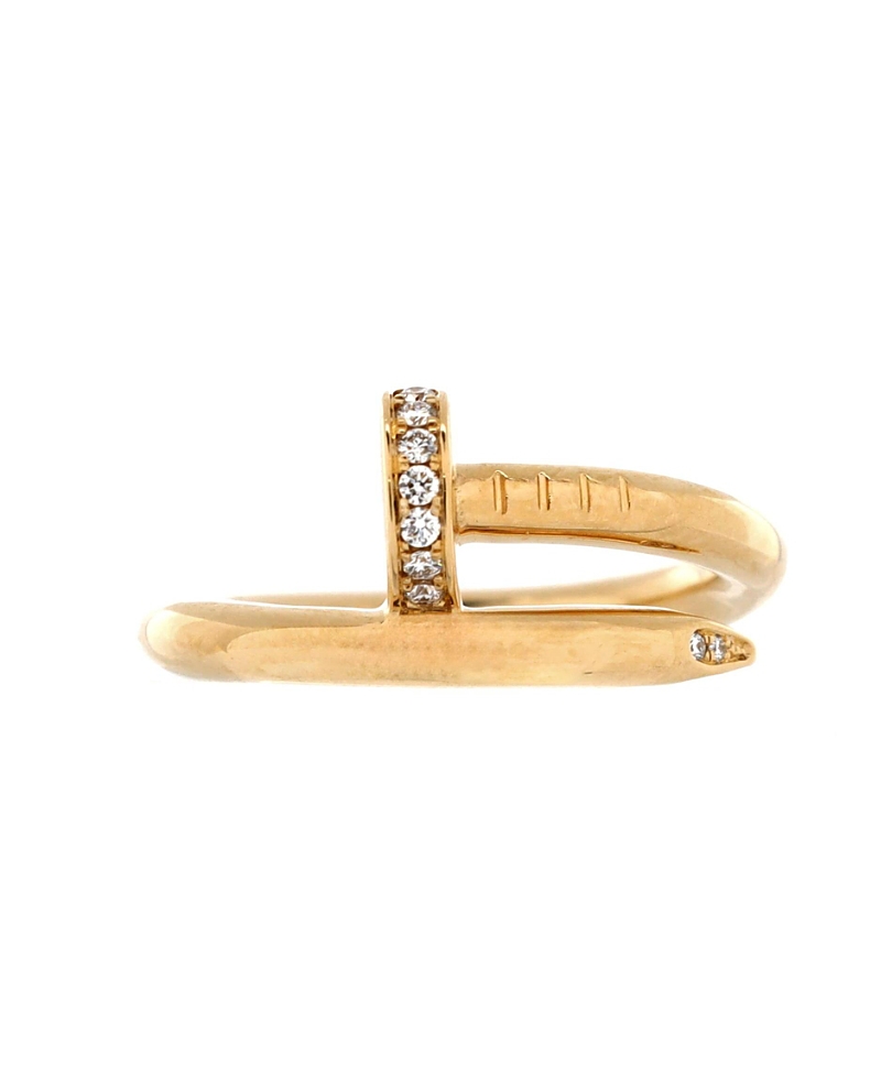 Pre-owned Pre-owned Cartier Cartier Juste Un Clou Ring 18k Gold And Diamonds