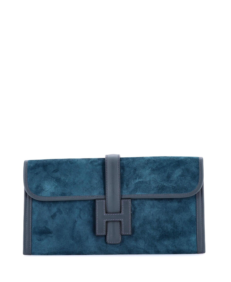 PRE-OWNED HERMES PRE-OWNED HERMES 29 JIGE ELAN CLUTCH DOBLIS SUEDE