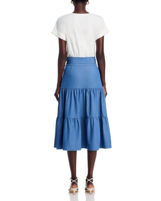 Mixed Media Tiered Dress