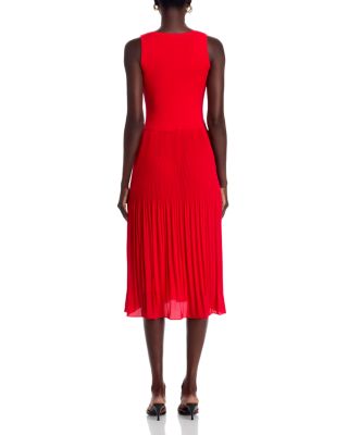 Pleated Midi Dress