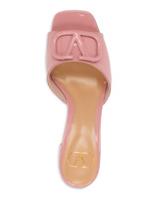 Women&#39;s VLogo Patent Leather Slide Sandals