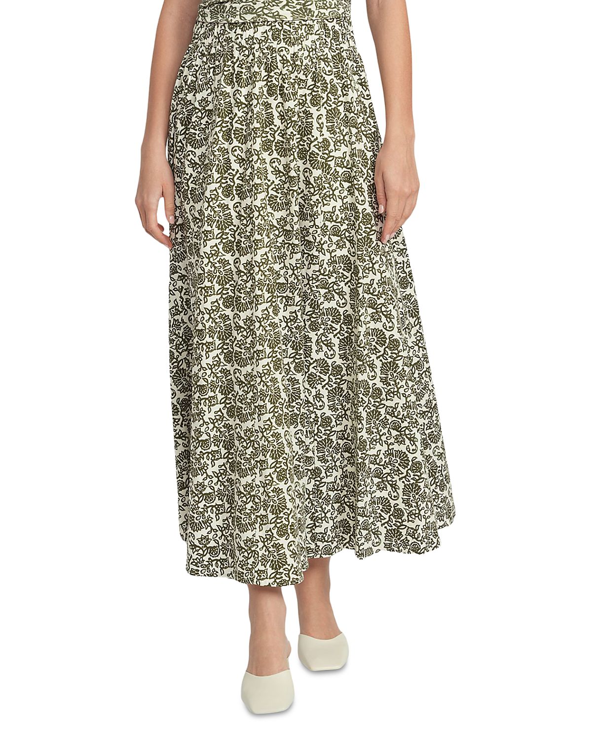 Point Linen Panel Skirt