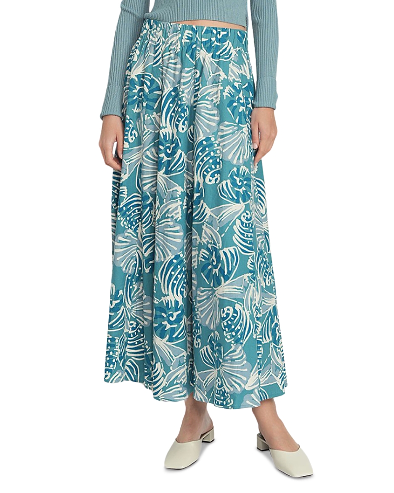 Point Linen Panel Skirt