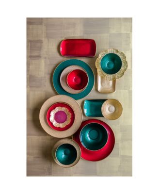 Metallic Glass Service Plate Charger