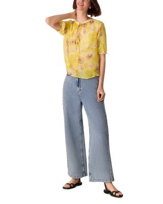 Sunshine Floral Texture Blouse