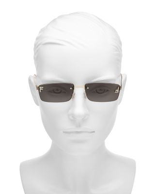 First Crystal Rectangle Sunglasses, 54mm