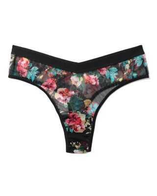 Mesh High Cut Thong Panties