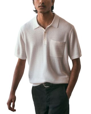 Pointelle Stitch Regular Fit Short Sleeve Sweater  