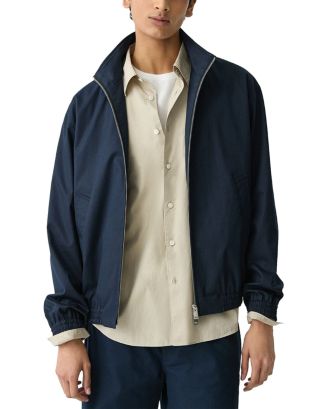 Theory Stand Collar Jacket in Cotton-Blend Twill | Bloomingdale's