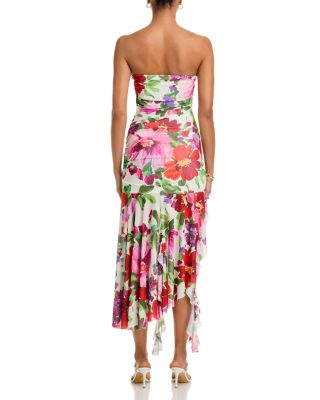 Floral Mesh Midi Dress - Exclusive