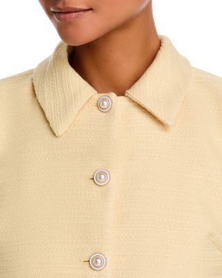レディースウェア minuere tweed pearl button polo YEXPINE Women's Tweed Mini Shift Dress Polo Collared Party
