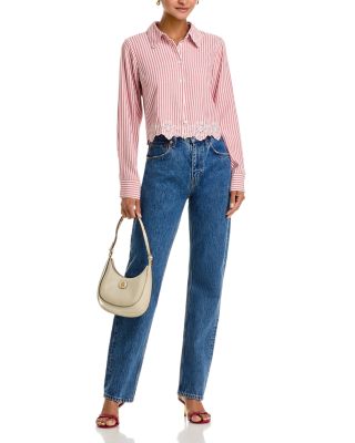 Eyelet Stripe Poplin Button Down Shirt - Exclusive