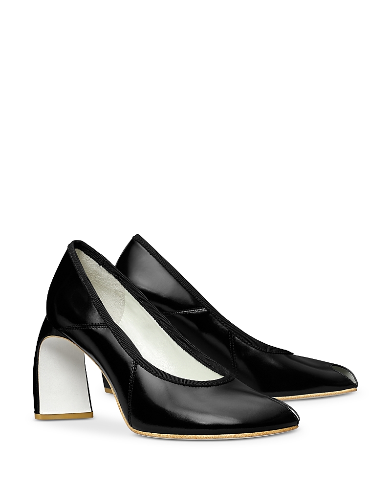 Tory Burch Black Peep Toe 90mm Heels
