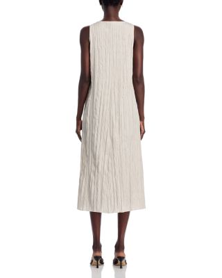 Crushed Silk Midi Dress