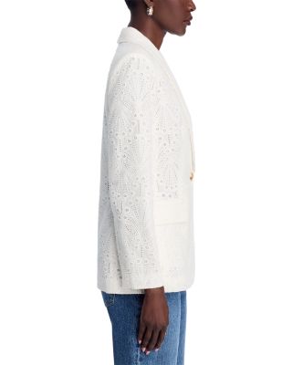 The Aria Eyelet Embroidered Blazer