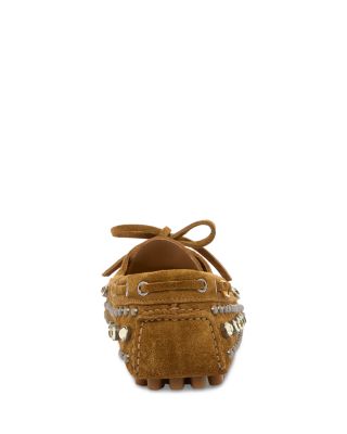 Women&#39;s Embellished Moccasin Loafer Flats