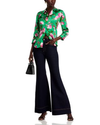 Dani Three Quarter Sleeve Silk Blouse