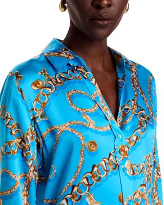 Dani Silk Printed 3/4 Sleeve Blouse