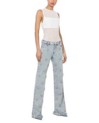 Roxy Embellished Straight Leg Jeans