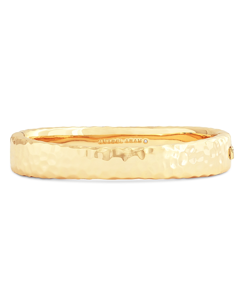 Anabel Aram Farrier 18k Yellow Gold Plated Or Sterling Silver Wide Hinged Bangle Bracelet