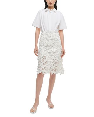 SIMKHAI - Colette Appliqu&eacute; Midi Combo Dress