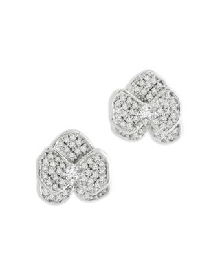 Pavé Orchid Stud Earrings