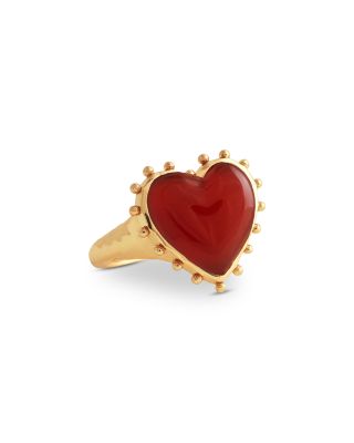 Anabel Aram - Red Onyx Heart Ring