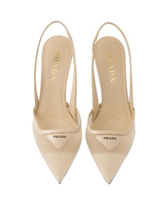  Women's Mesh Fabric Slingback Pumps