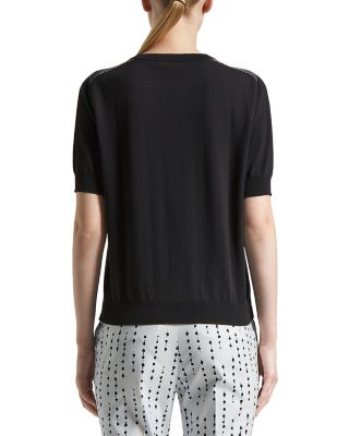 Knitted Short Sleeve Crewneck Sweater