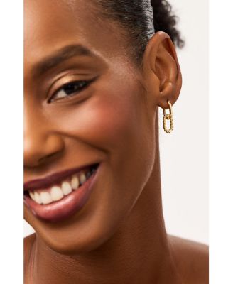 Ash Double Mini Gold Drop Earrings