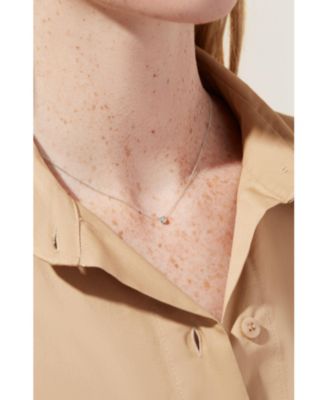 Solid White Gold Lab Grown Diamond Necklace