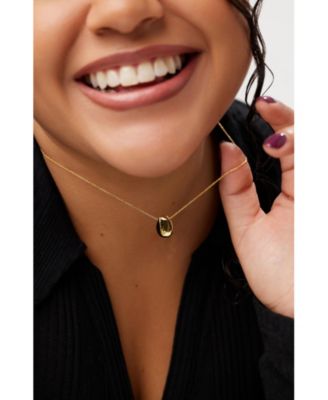 Gold Pendant Pebble Mini Necklace
